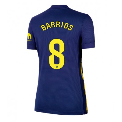 Ženski Nogometni dresi Atletico Madrid Pablo Barrios #8 Gostujoči 2025-26 Kratek Rokav Ženski Nogometni dresi Atletico Madrid Pablo Barrios #8 Gostujoči 2025-26 Kratek Rokav